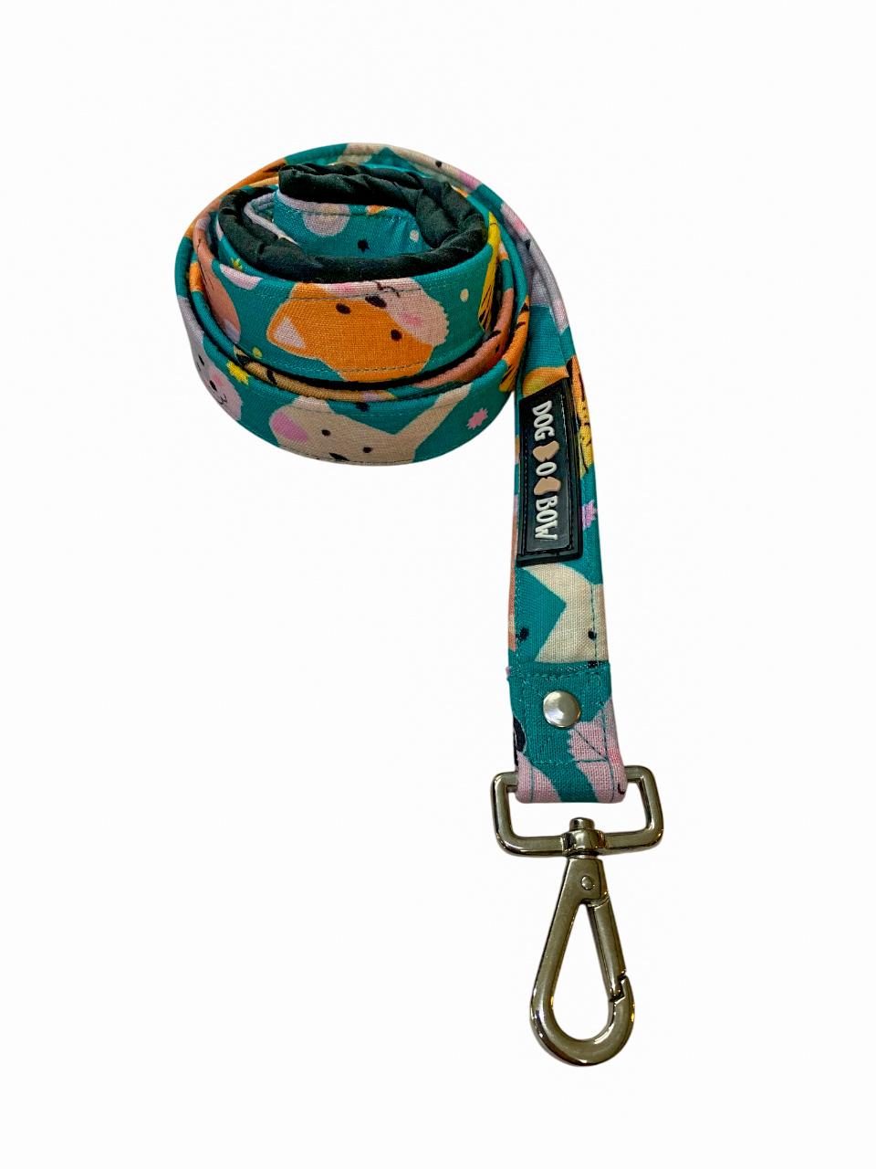 Teal Animal Print Leash