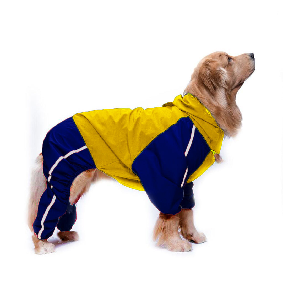 Yellow-Blue Body Suit Raincoat