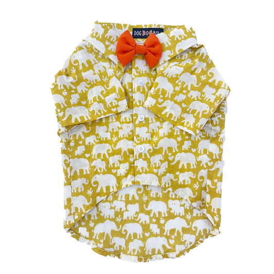 Yellow Elephant Print Shirt