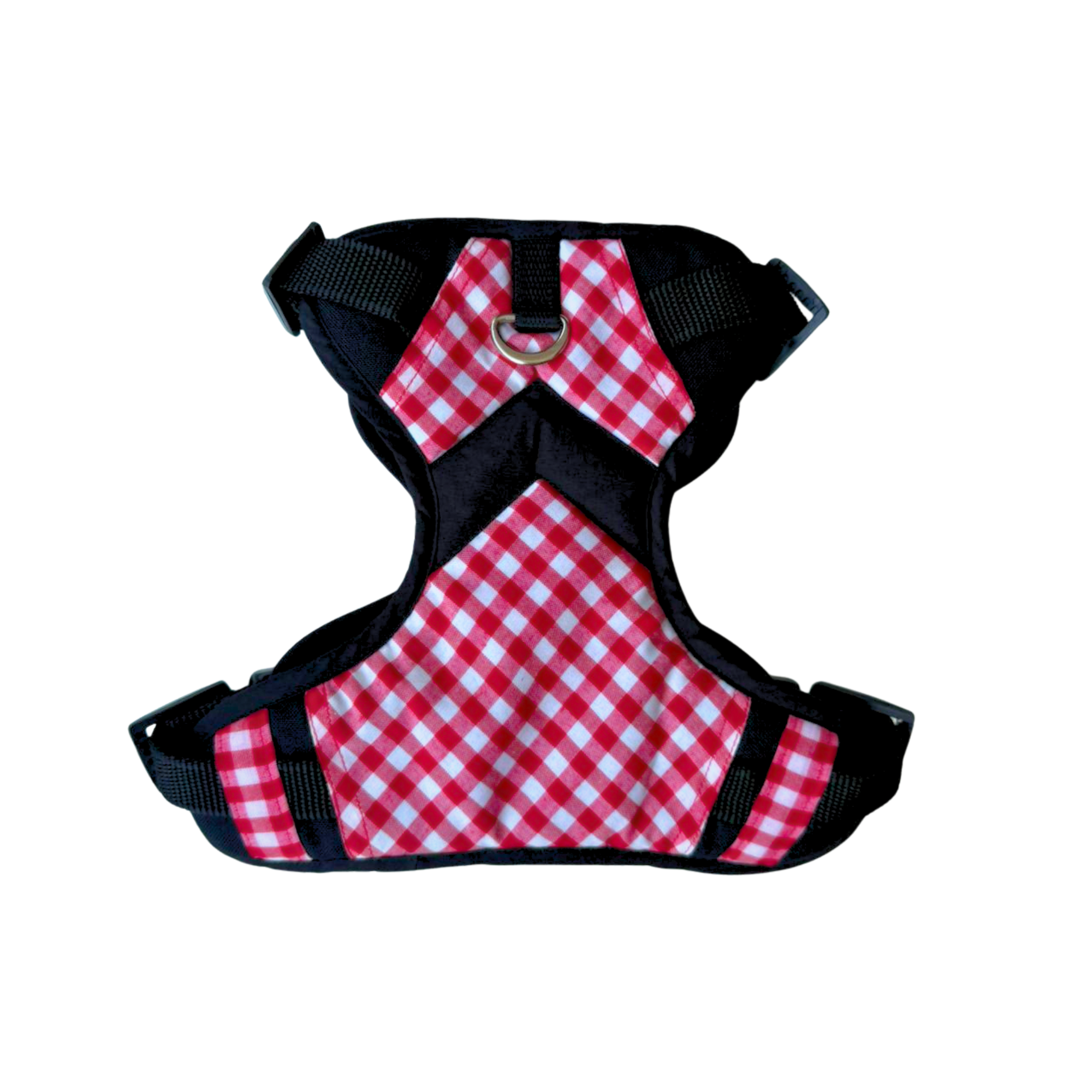 Red Gingham Double Padded Harness