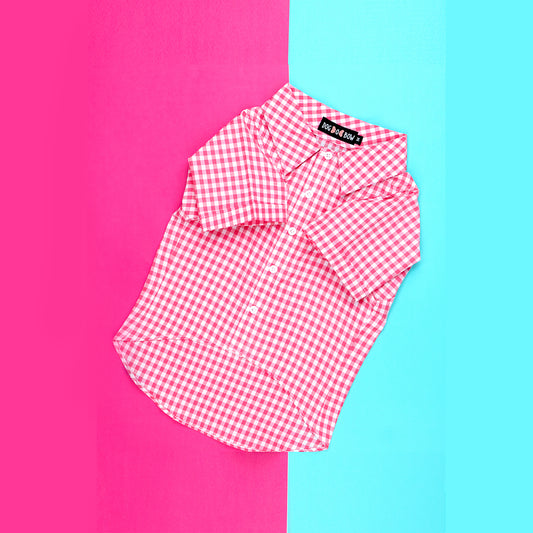 Pink Gingham Shirt