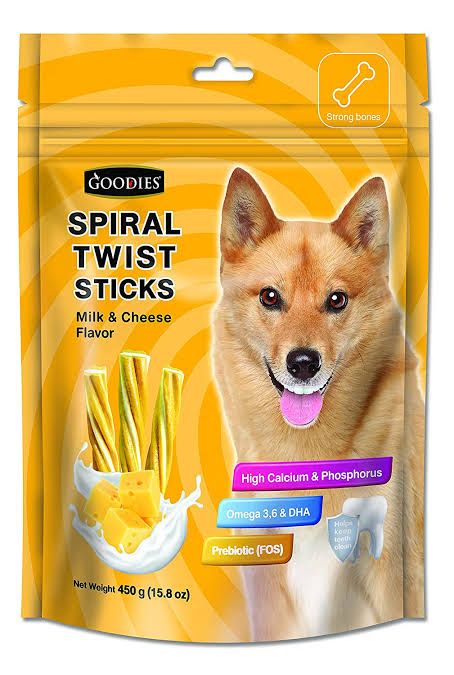 Goodies Spiral Twist Sticks Milky & Cheese (450gms)