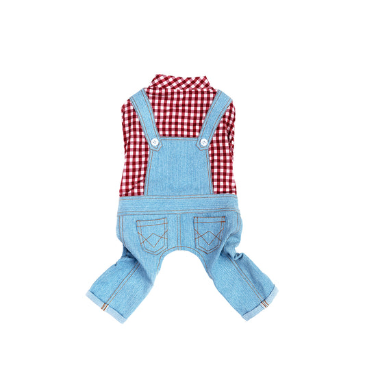 Gingham Check Dungaree
