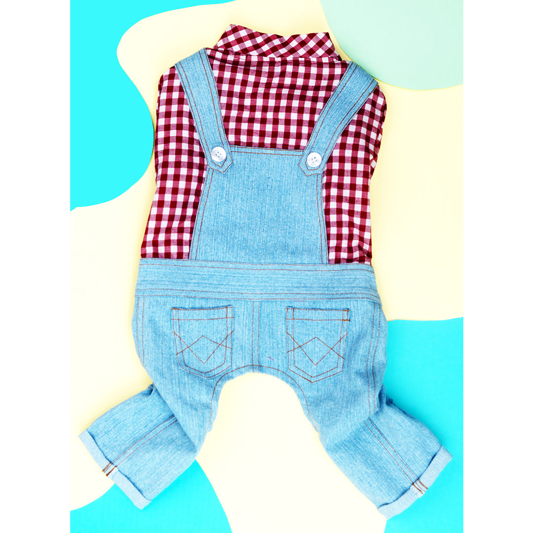 Gingham Check Dungaree