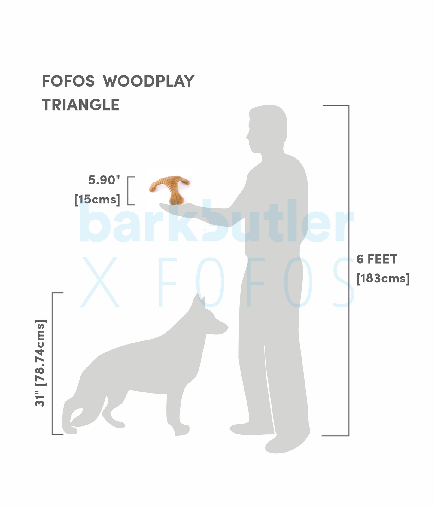 Fofos Woodplay Bone Trangle Pair