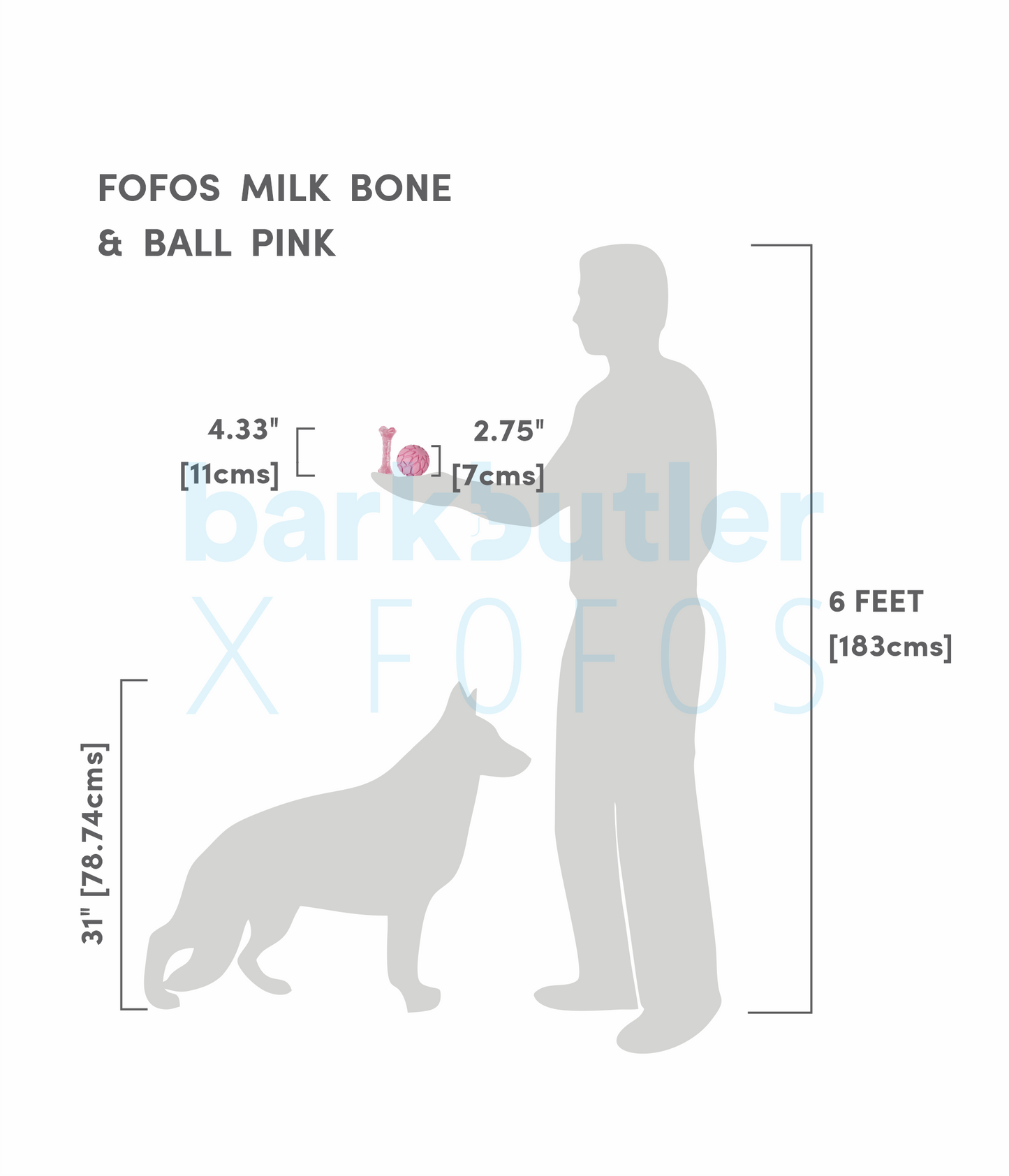 Fofos Milke Bone & Ball Pink