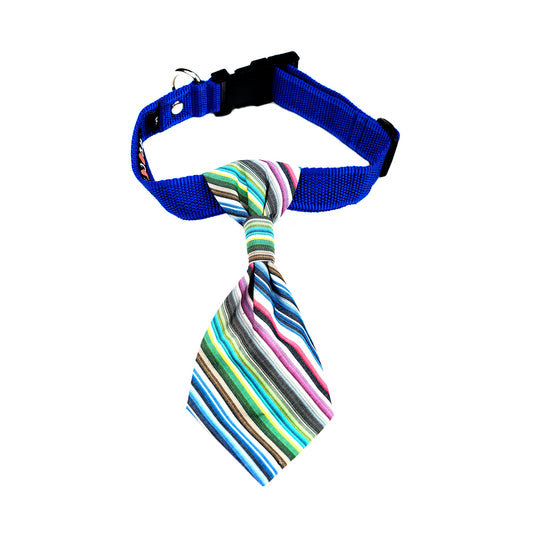 Multistripe Neck Tie Collar