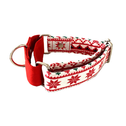 Red Aztec Martingale Collar LARGE