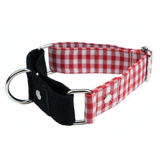 Red Gingham Martingale Collar