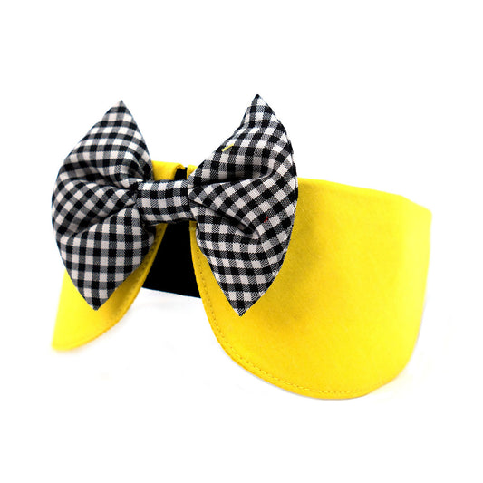 Yellow Black Peterpan Collar
