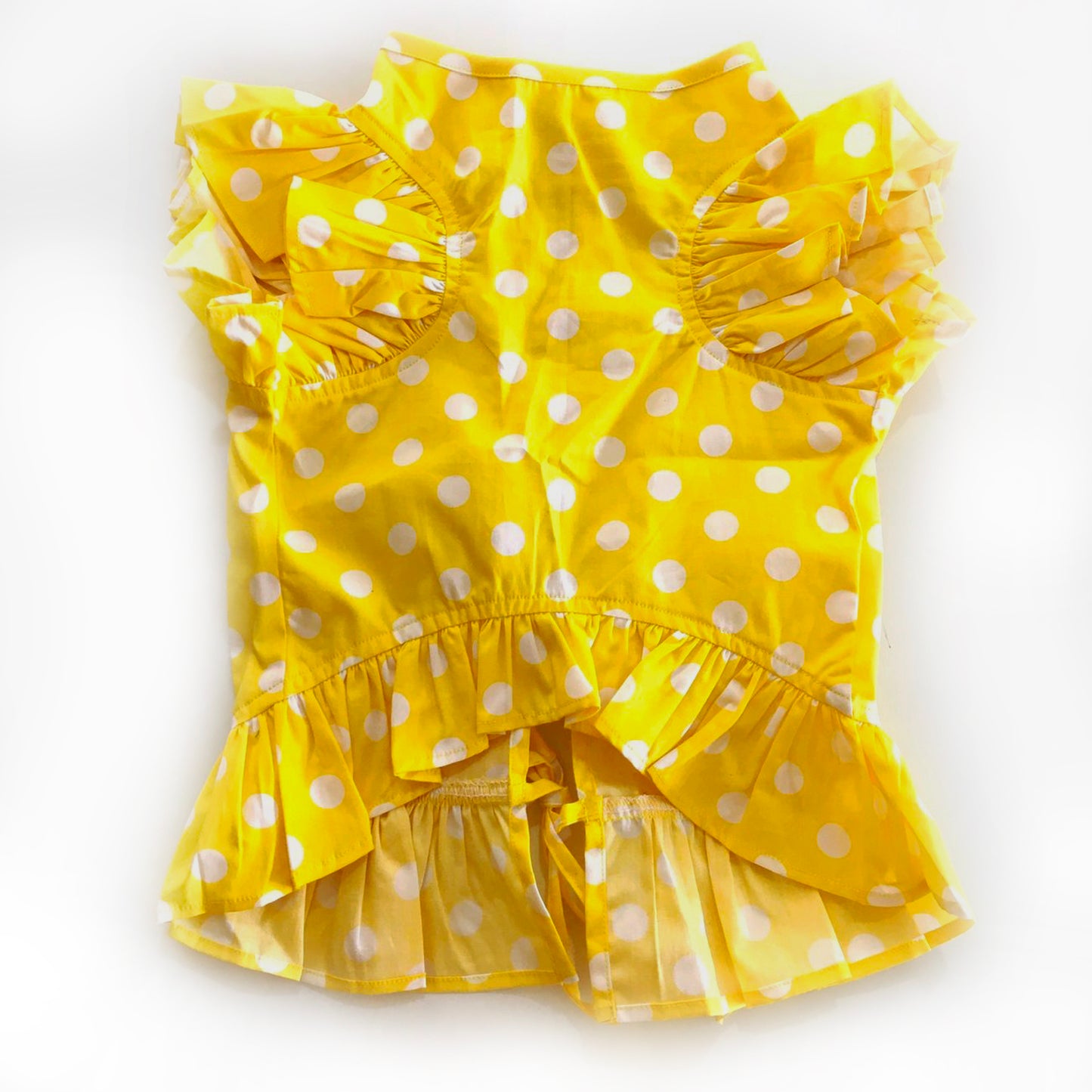 Yellow Polka Dot Shirt Frock